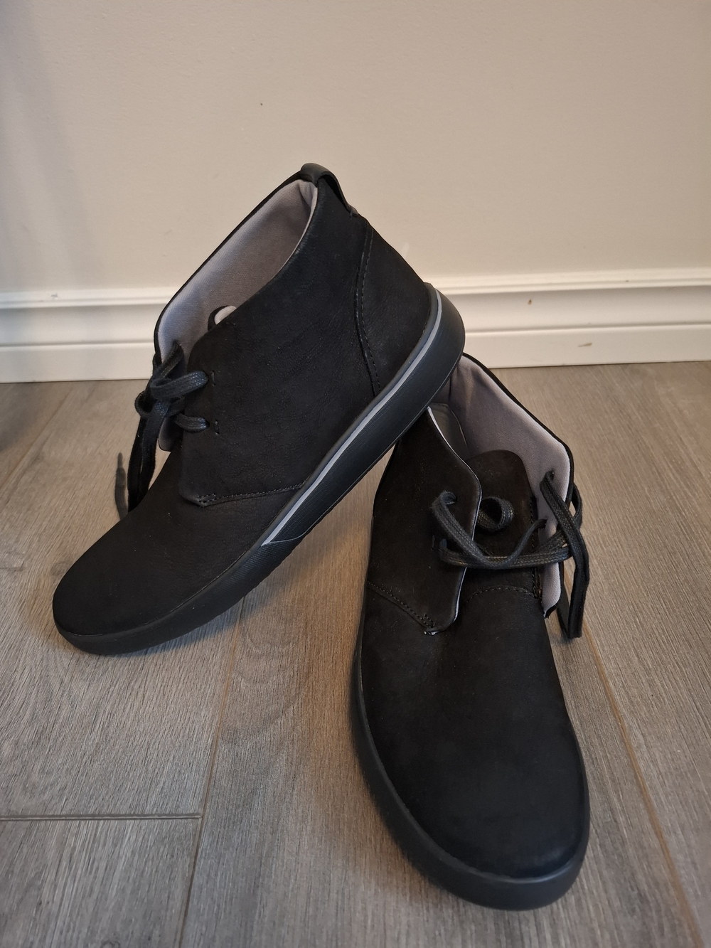 Clarks Black Nubuck Chukka Boots